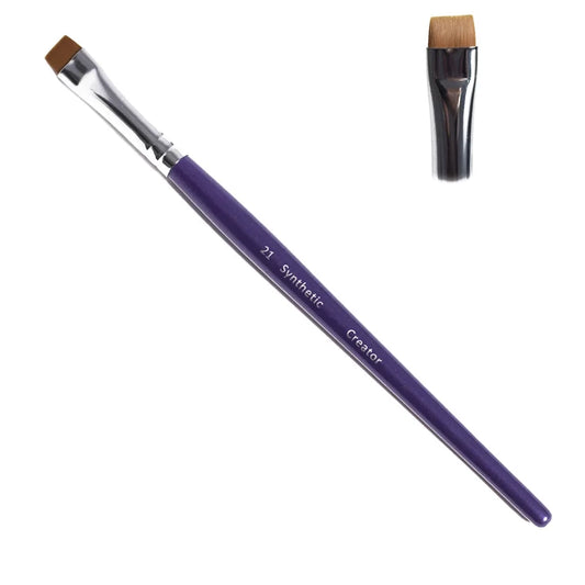 Synthetic Creator №21 Eyebrow Brush, Flat Even Wide, 10x6.5 mm